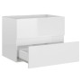 Juego de muebles de baño madera de ingeniería blanco brillo de vidaXL, Muebles de baño - Ref: Foro24-3071681, Precio: 198,14 ...