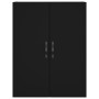 Aparador alto madera contrachapada negro 69,5x34x180 cm de , Aparadores - Ref: Foro24-3198106, Precio: 176,60 €