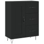 Aparador alto madera contrachapada negro 69,5x34x180 cm de , Aparadores - Ref: Foro24-3198106, Precio: 176,60 €
