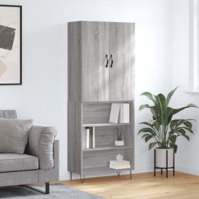 Aparador alto madera contrachapada gris sonoma 69,5x34x180 cm von , Sideboards - Ref: Foro24-3198119, Preis: 120,52 €, Rabatt: %
