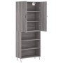 Aparador alto madera contrachapada gris sonoma 69,5x34x180 cm by , Sideboards - Ref: Foro24-3198119, Price: 125,33 €, Discoun...