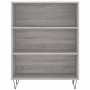 Aparador alto madera contrachapada gris sonoma 69,5x34x180 cm by , Sideboards - Ref: Foro24-3198119, Price: 125,33 €, Discoun...