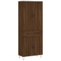 Aparador alto madera contrachapada marrón roble 69,5x34x180 cm de , Aparadores - Ref: Foro24-3198184, Precio: 160,72 €, Descu...