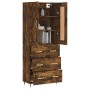 Aparador alto madera contrachapada roble ahumado 69,5x34x180 cm by , Sideboards - Ref: Foro24-3199734, Price: 171,77 €, Disco...