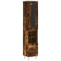 Aparador de madera contrachapada roble ahumado 34,5x34x180 cm de , Aparadores - Ref: Foro24-3199334, Precio: 106,56 €