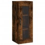 Aparador de madera contrachapada roble ahumado 34,5x34x180 cm de , Aparadores - Ref: Foro24-3199334, Precio: 106,56 €