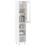 Aparador alto madera contrachapada blanco brillo 34,5x34x180 cm de , Aparadores - Ref: Foro24-3199395, Precio: 99,64 €
