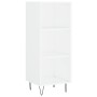 Aparador alto madera contrachapada blanco brillo 34,5x34x180 cm de , Aparadores - Ref: Foro24-3199395, Precio: 99,64 €
