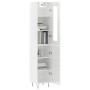 Aparador alto madera contrachapada blanco brillo 34,5x34x180 cm de , Aparadores - Ref: Foro24-3199523, Precio: 111,56 €