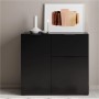 FMD Cómoda con cajón y puertas negro 89,1x31,7x81,3 cm von , Schubladen - Ref: Foro24-447416, Preis: 206,84 €, Rabatt: %
