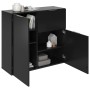 FMD Cómoda con cajón y puertas negro 89,1x31,7x81,3 cm von , Schubladen - Ref: Foro24-447416, Preis: 206,84 €, Rabatt: %