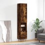 Aparador de madera contrachapada roble ahumado 34,5x34x180 cm by , Sideboards - Ref: Foro24-3198950, Price: 105,95 €, Discoun...
