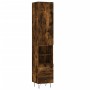 Aparador de madera contrachapada roble ahumado 34,5x34x180 cm by , Sideboards - Ref: Foro24-3198950, Price: 105,95 €, Discoun...