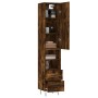 Aparador de madera contrachapada roble ahumado 34,5x34x180 cm by , Sideboards - Ref: Foro24-3198950, Price: 105,95 €, Discoun...