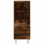 Aparador de madera contrachapada roble ahumado 34,5x34x180 cm by , Sideboards - Ref: Foro24-3198950, Price: 105,95 €, Discoun...
