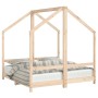 Estructura de cama deniños madera maciza de pino 2x(70x140) cm by , Cribs and beds for children - Ref: Foro24-3200592, Price:...
