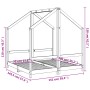 Estructura de cama deniños madera maciza de pino 2x(70x140) cm by , Cribs and beds for children - Ref: Foro24-3200592, Price:...