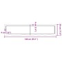 Estante de pared madera maciza roble sin tratar 140x30x(2-4) cm by , Shelves and shelves - Ref: Foro24-363580, Price: 45,21 €...
