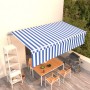 Automatisch einziehbare Markise mit Rollo 6x3 m blau und weiß von vidaXL, Markisen - Ref: Foro24-3069366, Preis: 514,88 €, Ra...