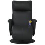 Sillón reclinable masaje con reposapiés cuero sintético negro by , Armchairs - Ref: Foro24-356557, Price: 223,54 €, Discount: %