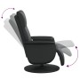 Sillón reclinable masaje con reposapiés cuero sintético negro by , Armchairs - Ref: Foro24-356557, Price: 223,54 €, Discount: %