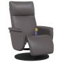 Sillón reclinable de masaje con reposapiés cuero sintético gris by , Armchairs - Ref: Foro24-356555, Price: 238,37 €, Discoun...