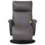 Sillón reclinable de masaje con reposapiés cuero sintético gris by , Armchairs - Ref: Foro24-356555, Price: 238,37 €, Discoun...