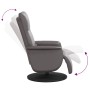 Sillón reclinable de masaje con reposapiés cuero sintético gris by , Armchairs - Ref: Foro24-356555, Price: 238,37 €, Discoun...