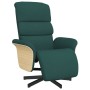 Sillón reclinable con reposapiés tela verde oscuro by , Armchairs - Ref: Foro24-356605, Price: 209,80 €, Discount: %