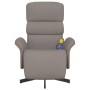 Sillón reclinable de masaje con reposapiés tela gris taupe by , Armchairs - Ref: Foro24-356618, Price: 227,09 €, Discount: %