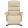Sillón reclinable con reposapiés tela color crema by , Armchairs - Ref: Foro24-356607, Price: 209,80 €, Discount: %