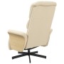 Sillón reclinable con reposapiés tela color crema by , Armchairs - Ref: Foro24-356607, Price: 209,80 €, Discount: %