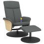 Sillón reclinable de masaje con reposapiés tela gris oscuro by , Armchairs - Ref: Foro24-356543, Price: 203,12 €, Discount: %