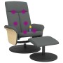 Sillón reclinable de masaje con reposapiés tela gris oscuro by , Armchairs - Ref: Foro24-356543, Price: 203,12 €, Discount: %