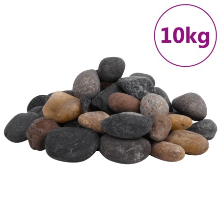 Guijarros pulidos colores mezclados 10 kg 5-8 cm