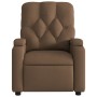 Sillón reclinable con masaje de tela marrón by , Armchairs - Ref: Foro24-372495, Price: 250,09 €, Discount: %