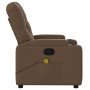 Sillón reclinable con masaje de tela marrón by , Armchairs - Ref: Foro24-372495, Price: 250,09 €, Discount: %