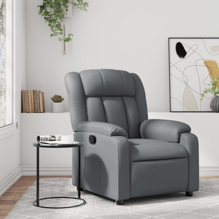 Sillón reclinable de cuero sintético gris by , Armchairs - Ref: Foro24-373563, Price: 211,85 €, Discount: %