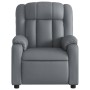 Sillón reclinable de cuero sintético gris by , Armchairs - Ref: Foro24-373563, Price: 211,85 €, Discount: %