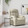 Sillón reclinable de cuero sintético crema de , Sillones - Ref: Foro24-373561, Precio: 245,13 €