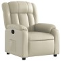 Sillón reclinable de cuero sintético crema by , Armchairs - Ref: Foro24-373561, Price: 260,61 €, Discount: %