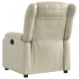 Sillón reclinable de cuero sintético crema by , Armchairs - Ref: Foro24-373561, Price: 260,61 €, Discount: %