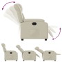 Sillón reclinable de cuero sintético crema by , Armchairs - Ref: Foro24-373561, Price: 260,61 €, Discount: %