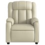 Sillón reclinable de cuero sintético crema by , Armchairs - Ref: Foro24-373561, Price: 260,61 €, Discount: %