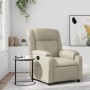 Sillón reclinable de cuero sintético crema by , Armchairs - Ref: Foro24-373523, Price: 256,94 €, Discount: %