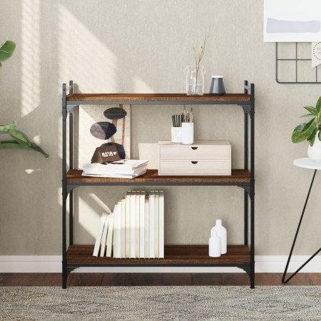 Librería 3 estantes madera ingeniería roble marrón 80x30x86 cm von , Bücherregale und Regale - Ref: Foro24-837671, Preis: 50,...