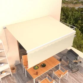 Manuell einziehbare Markise mit cremefarbenem Rollo 4,5x3 m von vidaXL, Markisen - Ref: Foro24-3069317, Preis: 439,93 €, Raba...