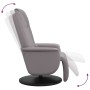 Sillón reclinable de masaje con reposapiés cuero sintético gris by , Armchairs - Ref: Foro24-356515, Price: 244,57 €, Discoun...