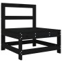 Juego de muebles de jardín 3 pzas madera maciza de pino negro von , Modulare Sofas für den Außenbereich - Ref: Foro24-825524,...