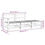 Juego de muebles de jardín 3 pzas madera maciza de pino negro von , Modulare Sofas für den Außenbereich - Ref: Foro24-825524,...